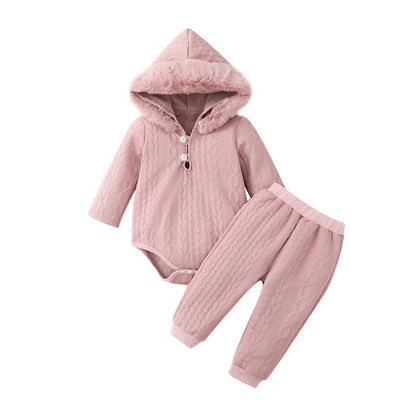 Baby Clothing Sets Girls Hooded Long Sleeve Romper and Pants Outfit Clothing Babygirl Clothes Products #Springtok