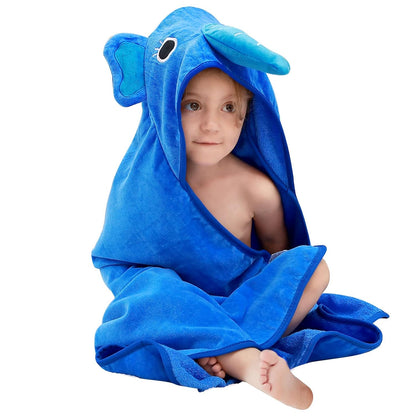 Unisex Baby Animal Hooded Bath Towel Soft Cotton Beach Swimming Bathrobe for 0-6T, Green