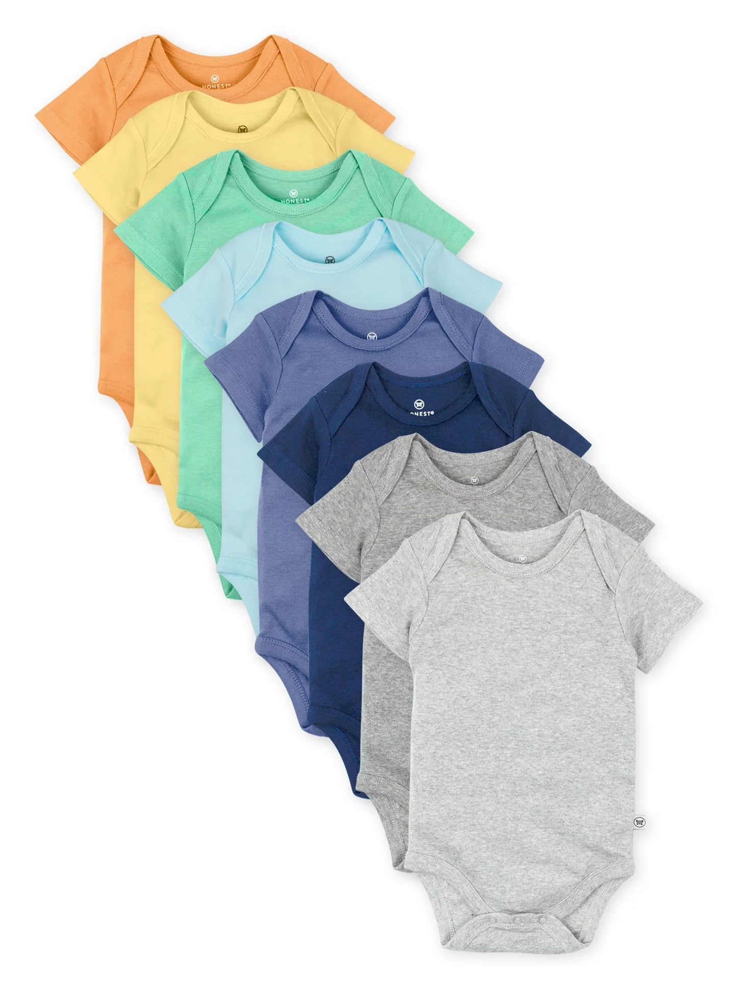 Organic Cotton Short Sleeve Bodysuits, 8 Pack