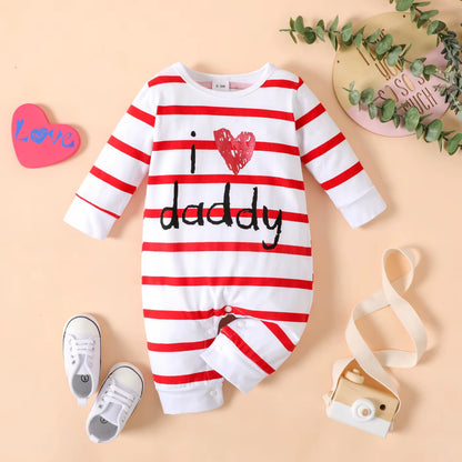 HeartWhisper – Cotton Long-Sleeve Printed Baby Jumpsuit