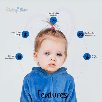 Baby Bathrobe Set for Boys Soft Plush Cotton Boys Bathrobe, Monster