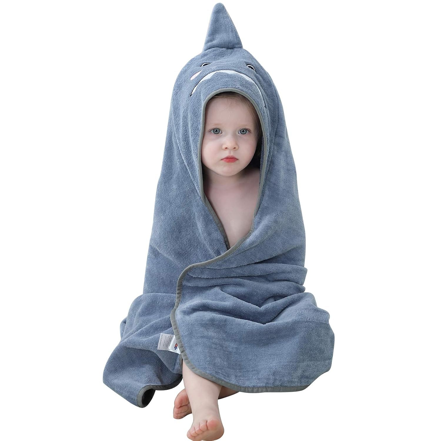 Unisex Baby Animal Hooded Bath Towel Soft Cotton Beach Swimming Bathrobe for 0-6T, Green
