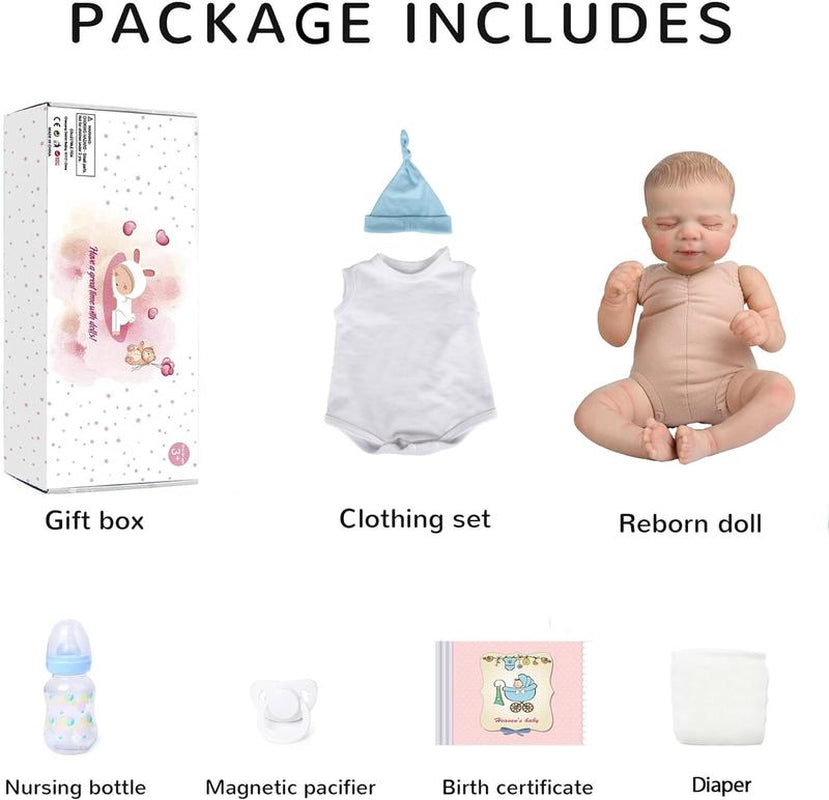 Introducing the WOOROY Realistic Baby Doll - 18 in Newborn Sleeping Lifelike Reborn Baby Doll!