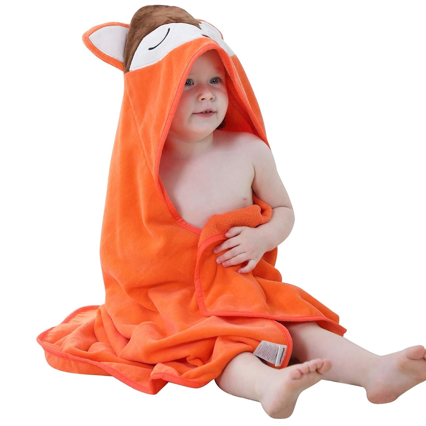 Unisex Baby Animal Hooded Bath Towel Soft Cotton Beach Swimming Bathrobe for 0-6T, Green