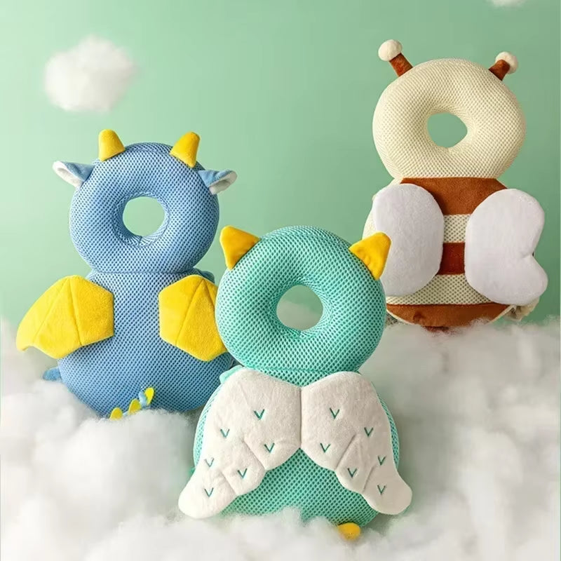 Toddler Head Protector - Cute Angel Bee Cartoon Safety Corner Guards for 1-3T Babies - Prevent Back Injuries!