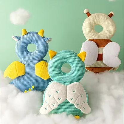 Toddler Head Protector - Cute Angel Bee Cartoon Safety Corner Guards for 1-3T Babies - Prevent Back Injuries!