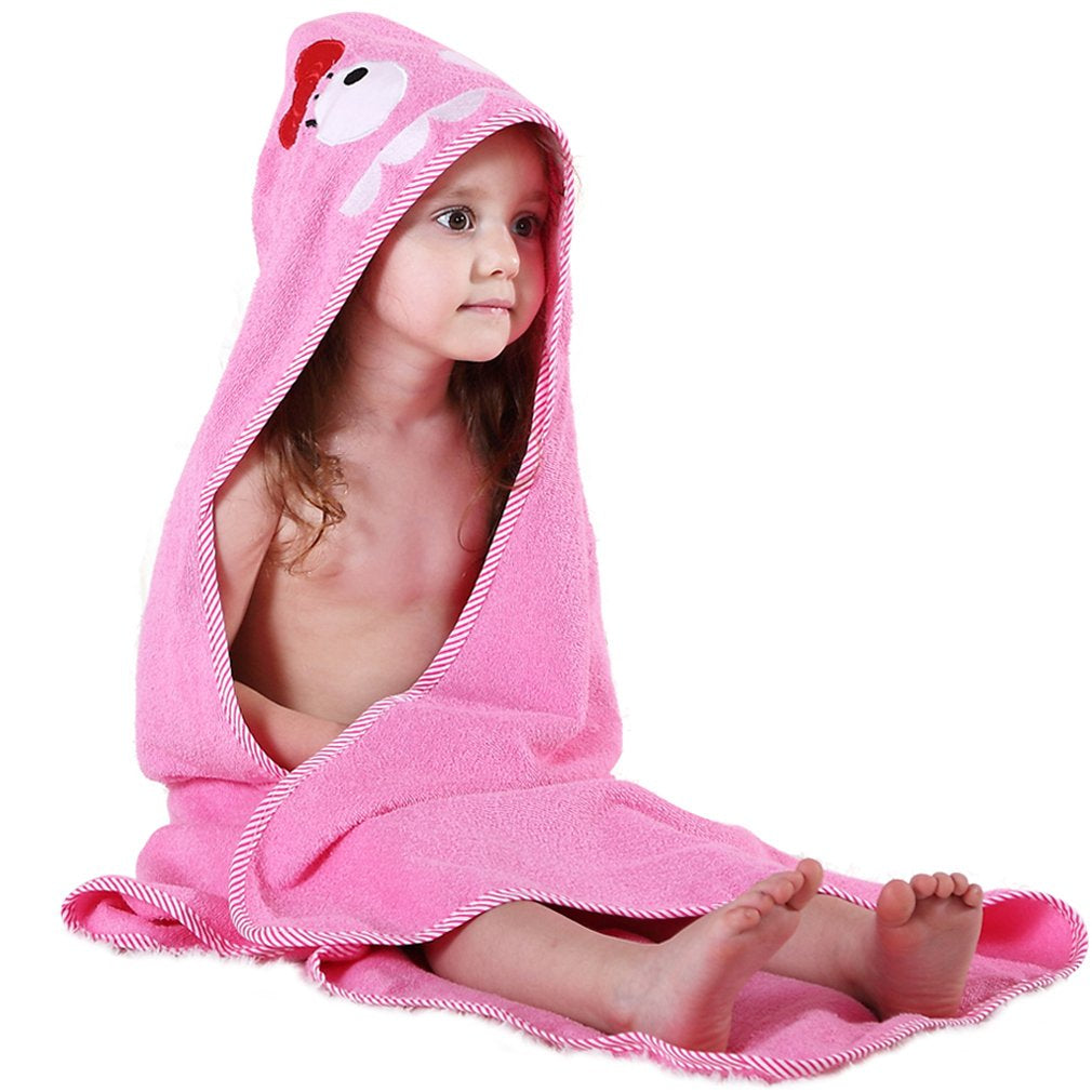 Unisex Baby Animal Hooded Bath Towel Soft Cotton Beach Swimming Bathrobe for 0-6T, Green
