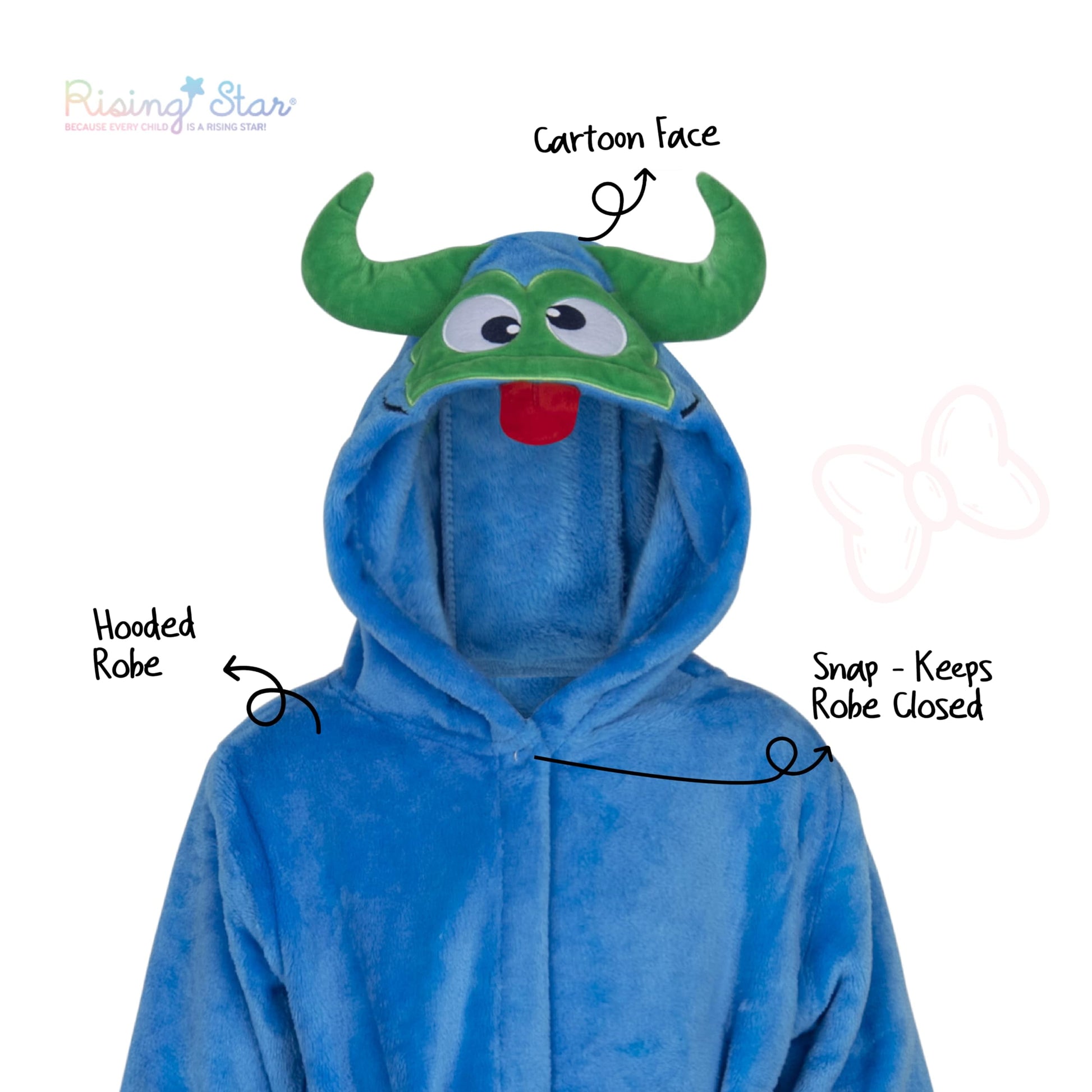 Baby Bathrobe Set for Boys Soft Plush Cotton Boys Bathrobe, Monster