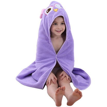 Unisex Baby Animal Hooded Bath Towel Soft Cotton Beach Swimming Bathrobe for 0-6T, Green