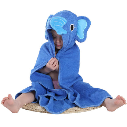 Unisex Baby Animal Hooded Bath Towel Soft Cotton Beach Swimming Bathrobe for 0-6T, Green