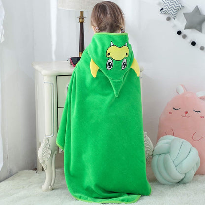 Unisex Baby Animal Hooded Bath Towel Soft Cotton Beach Swimming Bathrobe for 0-6T, Green